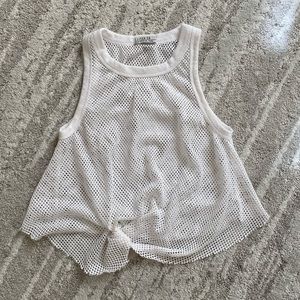 Cotton On white sleeveless cut out top size S